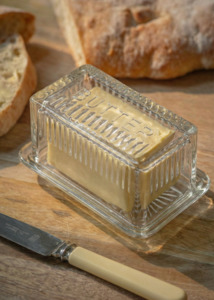Kitchen: Glass Butter Dish
