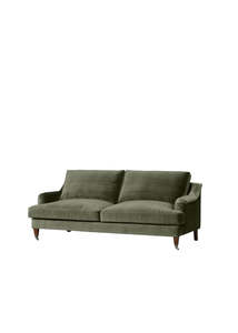 The Thornfield 3 Seater Sofa – Olive Velvet
