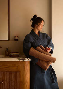 Sleepwear: Spa Waffle Bathrobe | Indigo