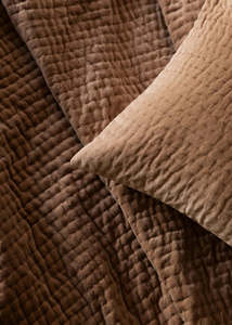 Velvet Lumbar Cushion - Cacao