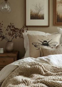 Bee Cushion - Oatmeal