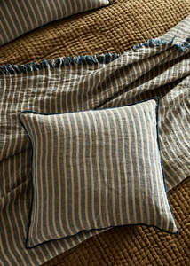 Linen Cushion | Indigo Stripe