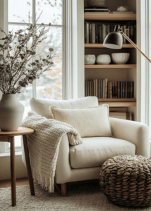 Cushions Throws: Maya Cushion - Natural