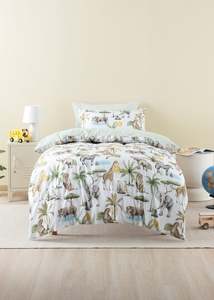 Cotton: Childrens Duvet Cover | Sunny Safari
