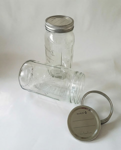 Kitchen: Glass Preserving Jar - 1000ml ( 2 piece lid )