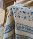 Vintage Linen Tablecloth | Azure Blue