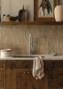 Kitchen: Classic Stripe Tea Towel - Natural & Red