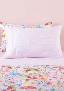 King Single Bed Linen Online Nz: Fitted Sheet Set - Pink Scribble Stripe
