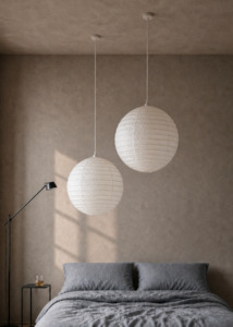 Artisan Linen Pendent - White 50cm