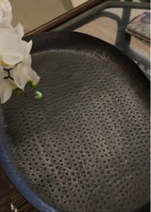 Back In Stock New: Marrakesh Bronze Tray - Oval
