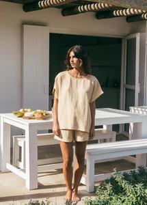 All Womans Fashion: Freya Linen Set |  Pale Mustard