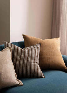Bronze Stripe - Pure Linen Cushion