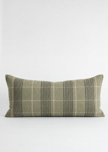 Ralph Plaid Lumbar Cushion - Eucalyptus