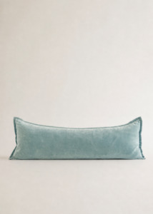 Grand Velvet Lumbar Cushion - Powder Blue