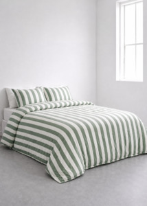 Bari Stripe Comforter  - Green