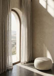 Homewares: Sheer Linen Curtains | Pearl