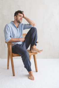 All Mens Fashion: Men's Classic Linen Pants | Navy