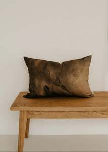 Cushions Throws: Umber Marble Lumbar Cushion