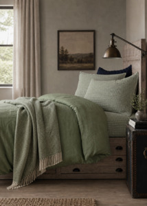 Cotton: Children's Duvet Cover in Sprout | Pure Flax Linen