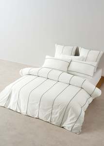 Cotton: Jerome Duvet Cover Set - White
