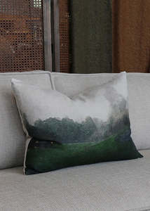 Linen Cushions: Dusk at Huka Printed Cushion Cover