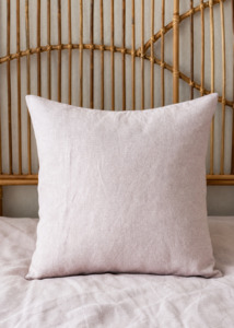 Linen Euro Cover in Dusky Pink | Made in NZ
