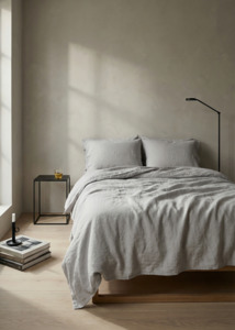Majeste® Linen Duvet Cover Set in Dove Grey