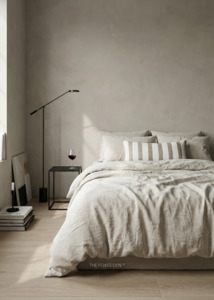 Heavy Linen Duvet Cover | Chalk
