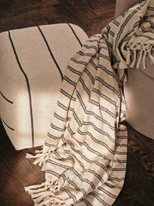 Elly Throw - Black & Natural