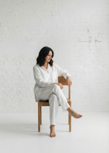 Sleepwear: Stonewashed Linen Pajamas | White