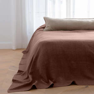 Linen Bed Cover | Clay
