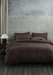 Everyday 250TC Cotton Duvet Cover Set | Chocolate