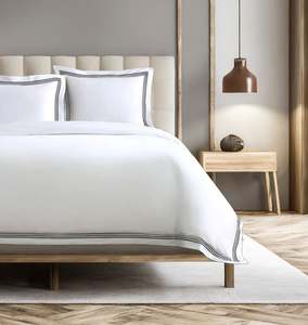 Cotton Sateen Duvet Cover - Black Embroidery