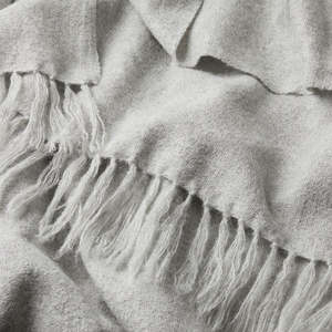 Alpaca & Wool Bouclé Throw - Ash