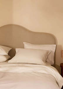Euros: Egyptian Cotton Pillowcases — French Blue Embroidery