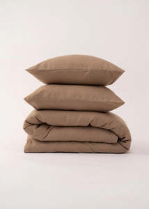 Lodge Size Pillowcases King: Sedona Dust Linen Pillowcases | Made in Europe