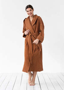 Sleepwear: Spa Waffle Bathrobe - Cinnamon