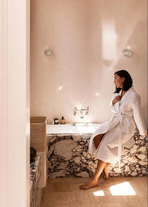 Spa Waffle Bathrobe - White