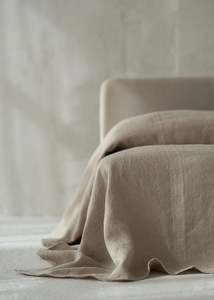 Heavy Linen Bed Cover | Jute - USA
