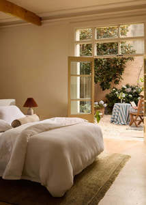 Cotton: Organic Cotton Waffle Duvet Cover Set - White