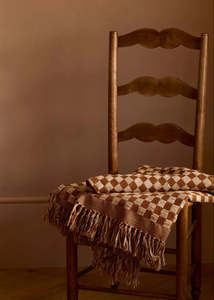 Throws Blankets: Bronze Wool & Silk Throw -USA