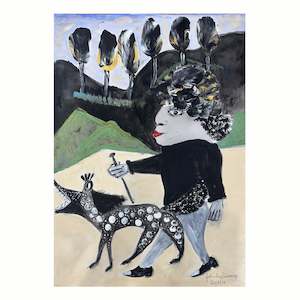 Original Art: Walking the Dog | Painting | by John Boyd Dunlop