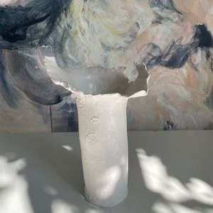 Objects Sculpture Glass Vases Lighting: Sculpted Vessel #5 | Sculpture | by Lizzie Beere