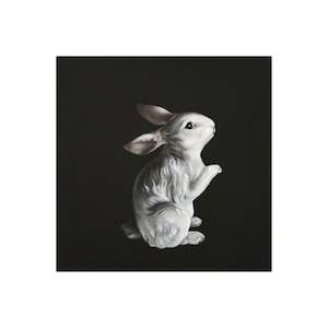 Jane Crisp: Vintage Bunny Figurine  |  Print  |  by Jane Crisp