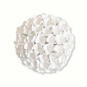 Pam Mossman: Hydrangea Medium White  |  Ceramic  | by Pam Mossman