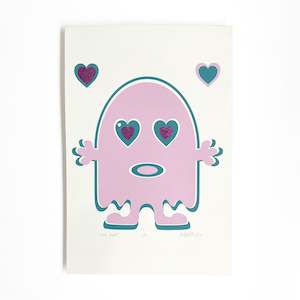 Richard Boyd Dunlop: Love Ghost - Pink  |  Print  |  by Richard Boyd Dunlop