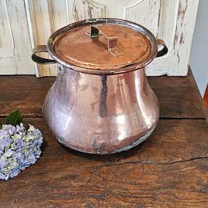Products: Antique copper cauldron