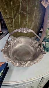 Art Nouveau pewter fruit bowl