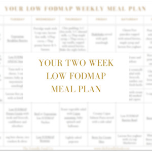 Low FODMAP Meal Plan (downloadable pdf)