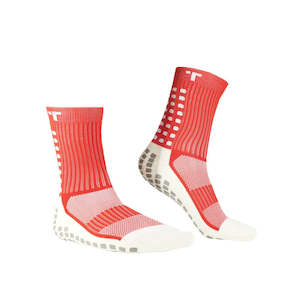 Trusox: TRUSOX 3.0 MIDCALF/CREW RED SOCKS